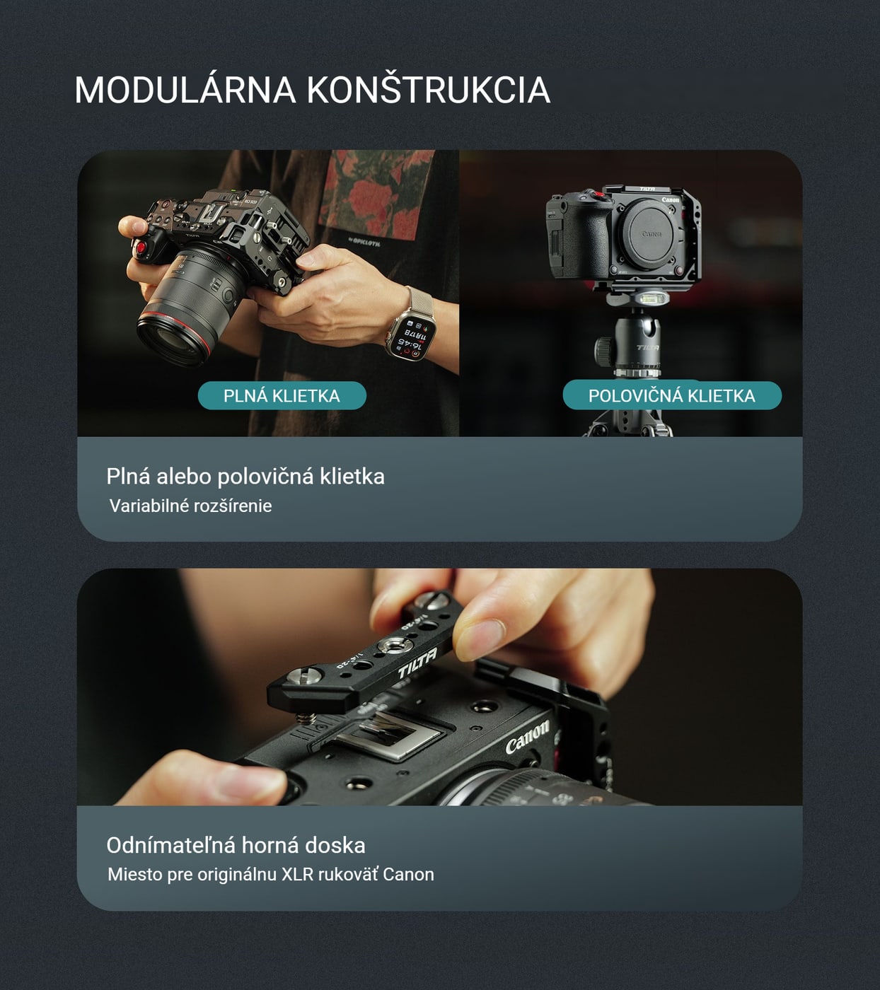 Modulárna konštrukcia: plná alebo polovičná klietka