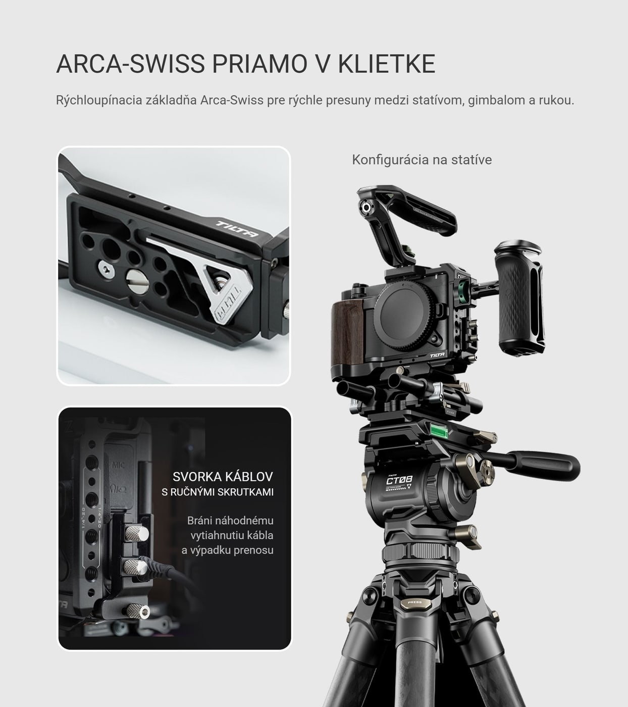 Arca-Swiss priamo v klietke a svorka káblov
