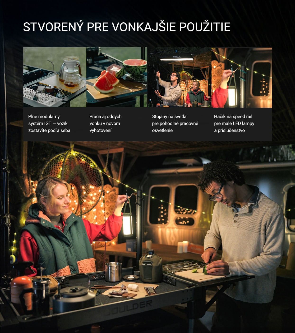 Vonku, na kempe aj na expedícii