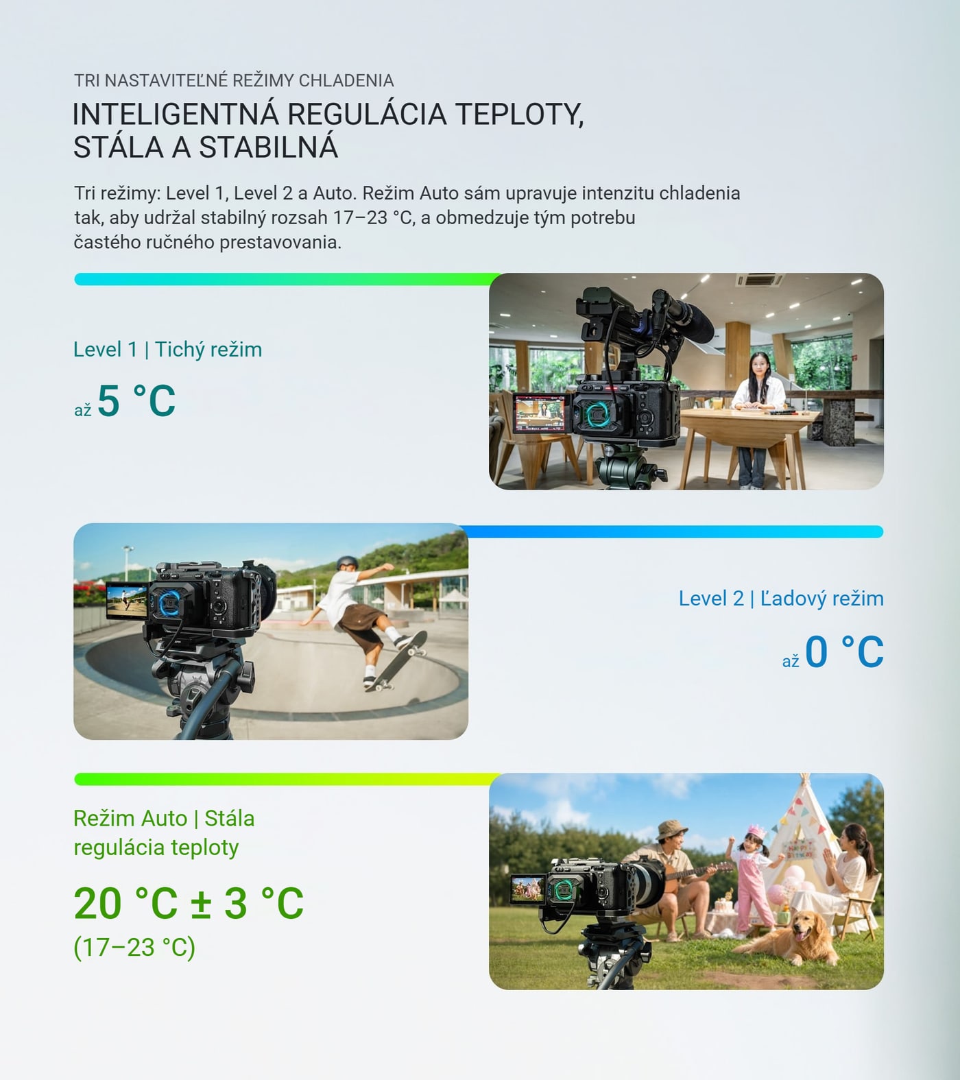 Tri režimy chladenia