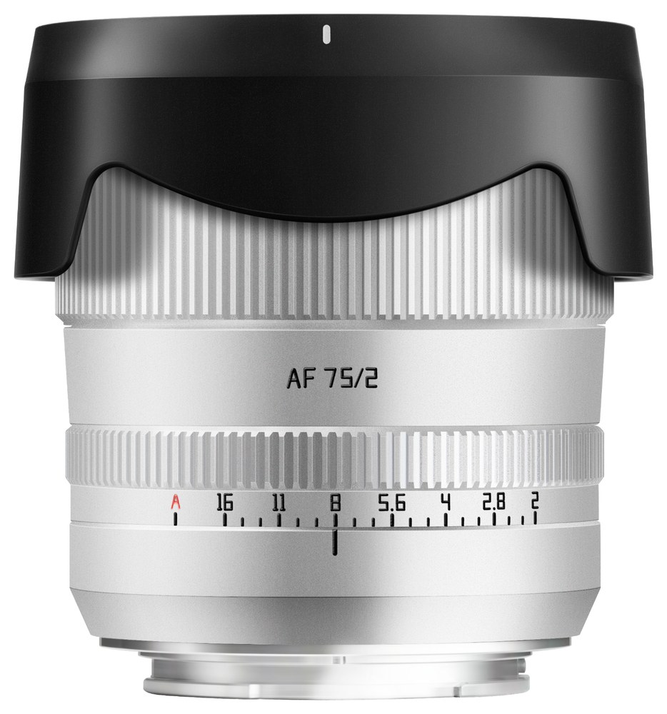 TTArtisan AF 75mm F2 – Kovové telo a slnečná clona