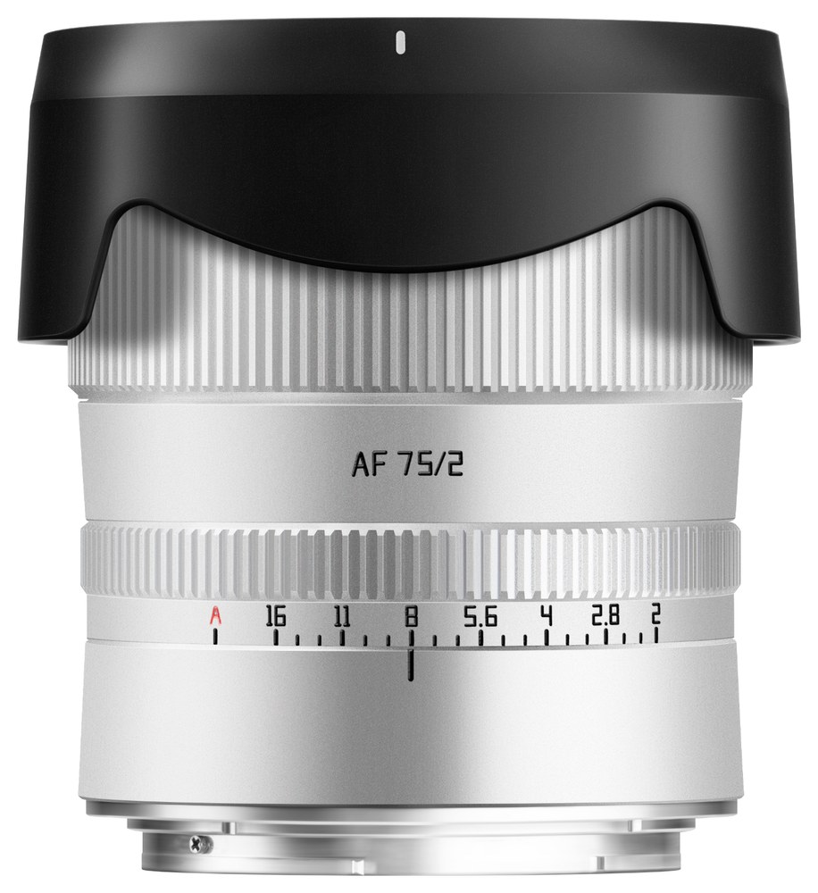 TTArtisan AF 75mm F2 – Kovové telo a slnečná clona