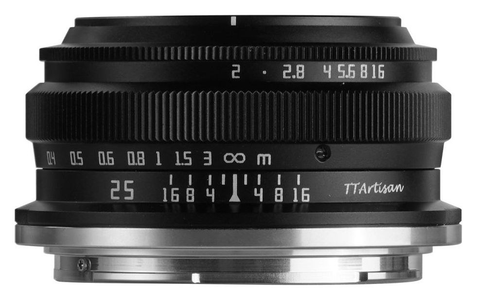 TTArtisan APS-C 25mm F2 – Clona F2 až F16 so 7 lamelami