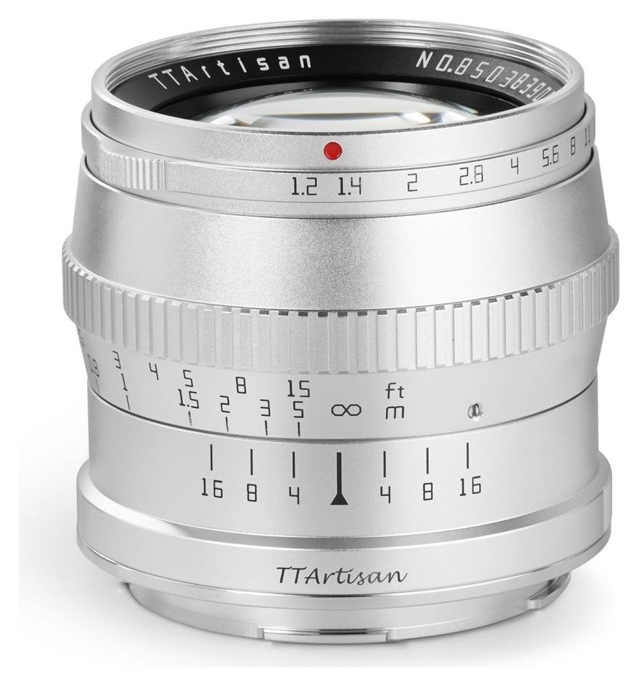 TTArtisan APS-C 50mm F1.2 – Clona F1,2 až F16 a 10 lamiel