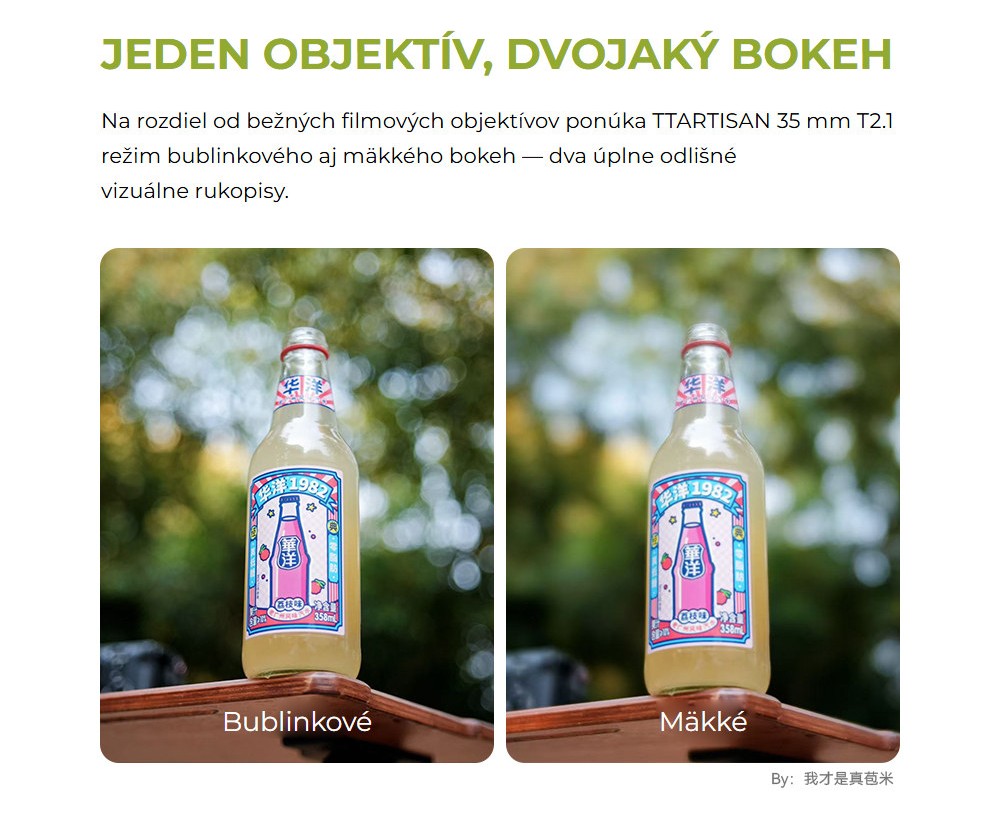 TTArtisan Cine 35mm T2.1 – Jeden objektív, dva charaktery bokeh
