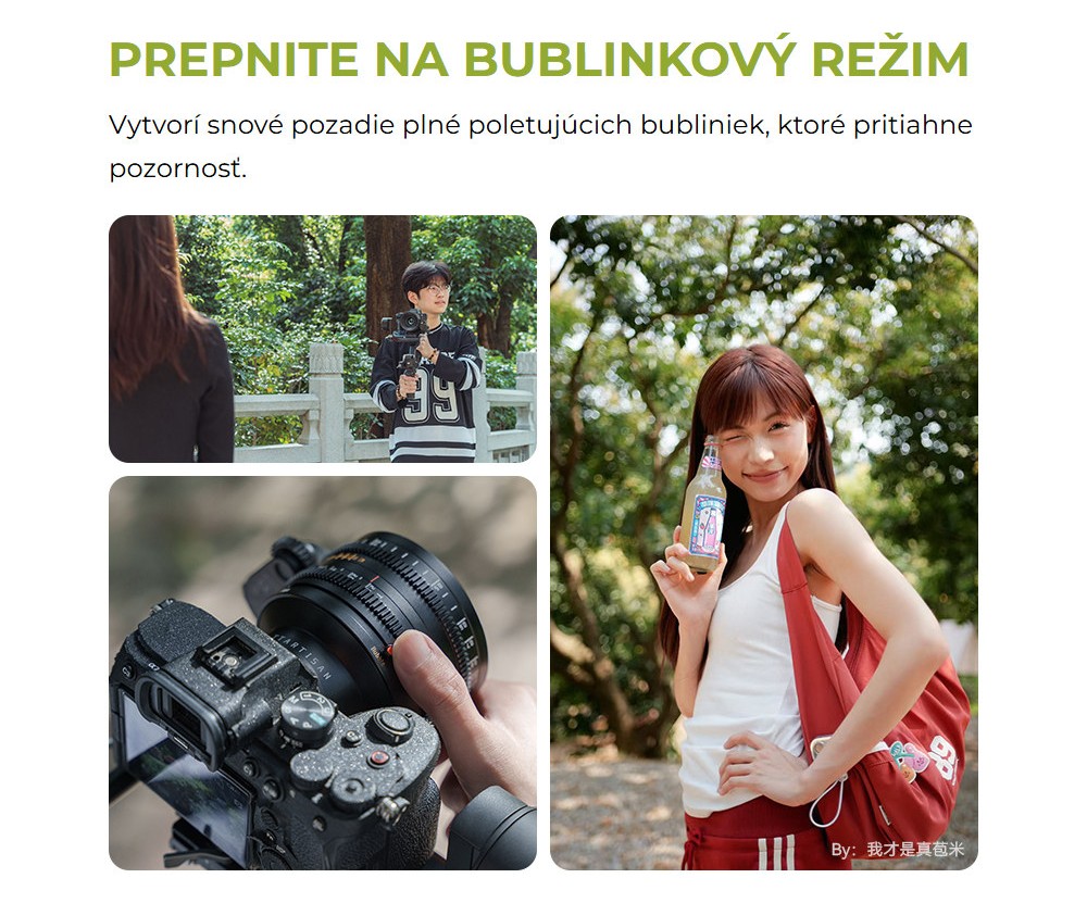 TTArtisan Cine 35mm T2.1 – Režim Bubble – bublinkový bokeh
