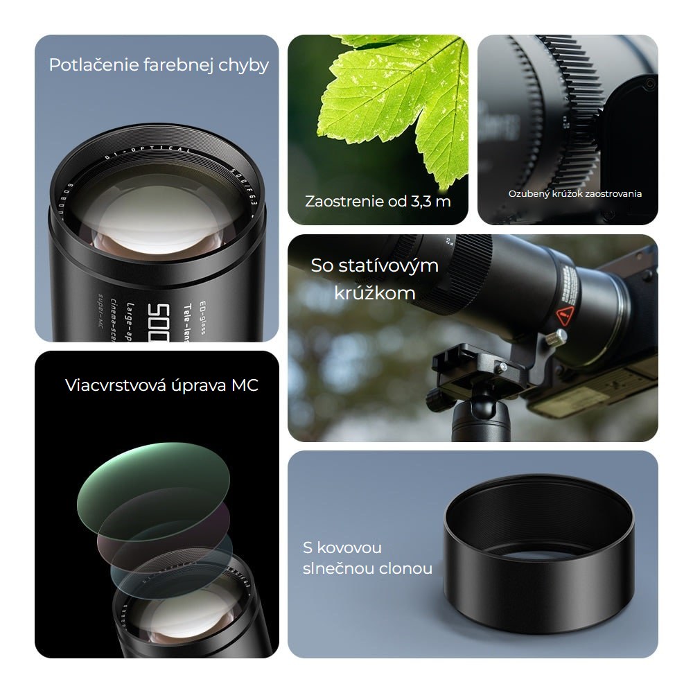 TTArtisan 500mm F6.3 – Výbava v prehľade