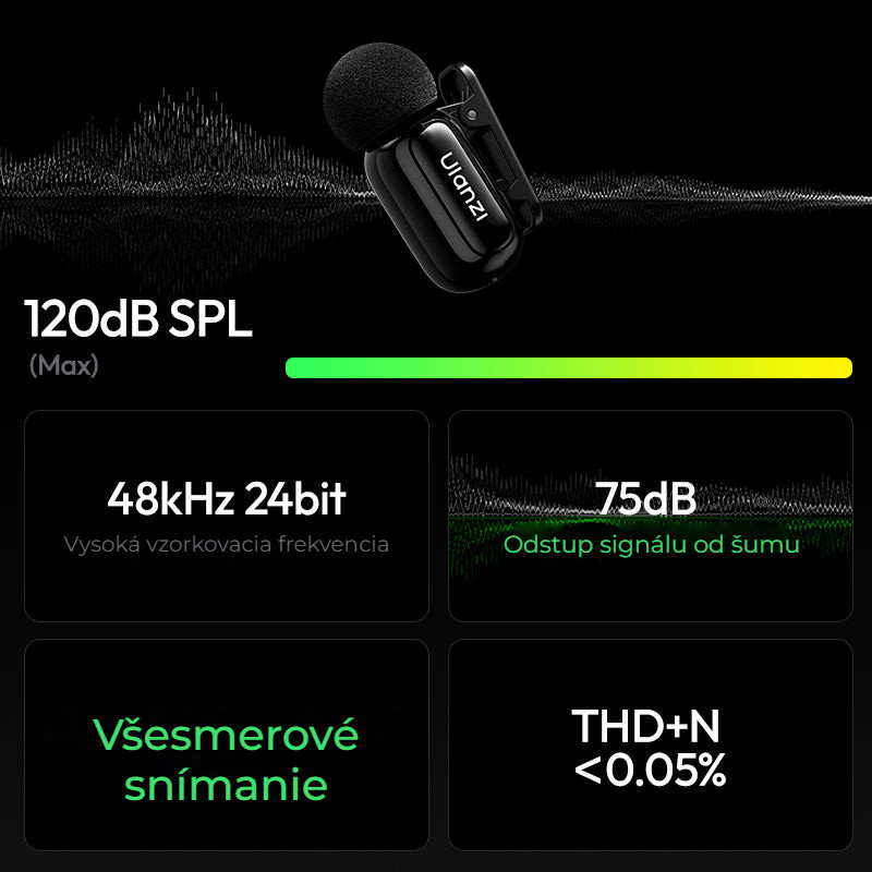 Ulanzi A200 Mini Mic černý – Parametry zvuku