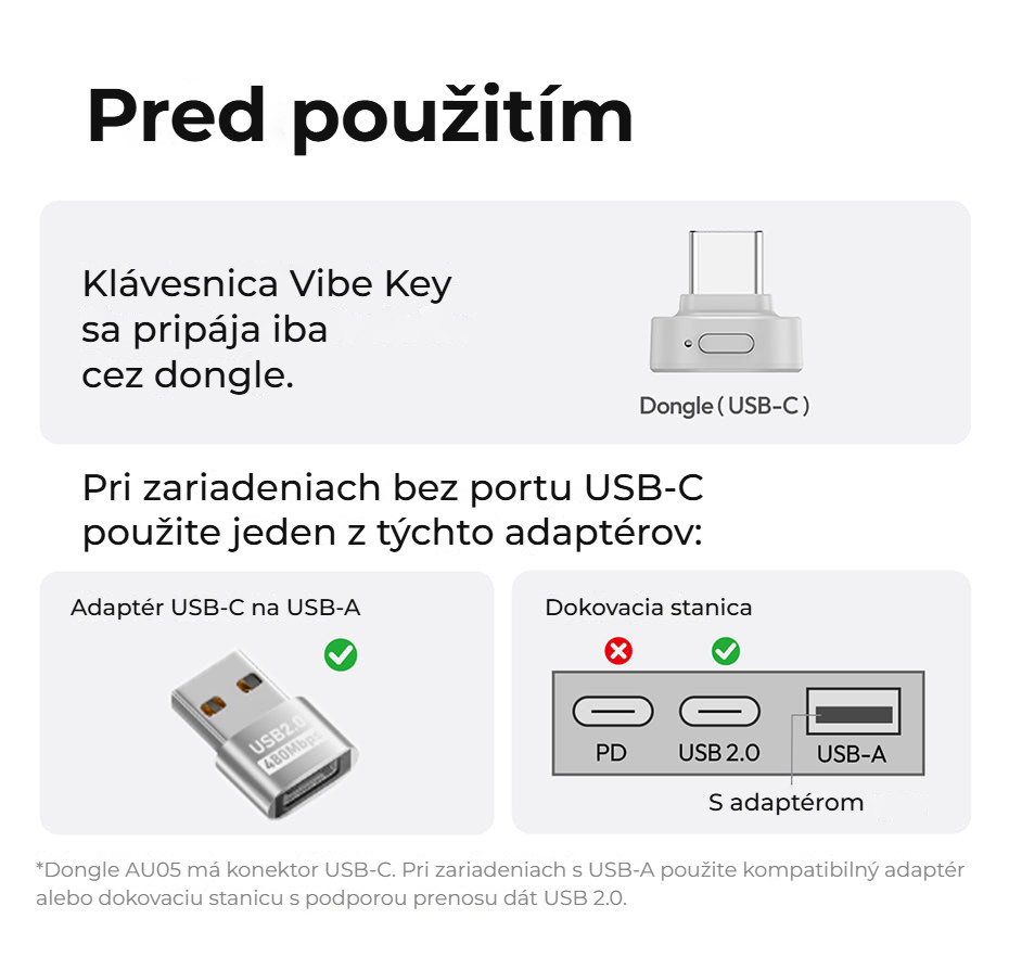 Ulanzi AU05 Vibe Key – Před prvním použitím