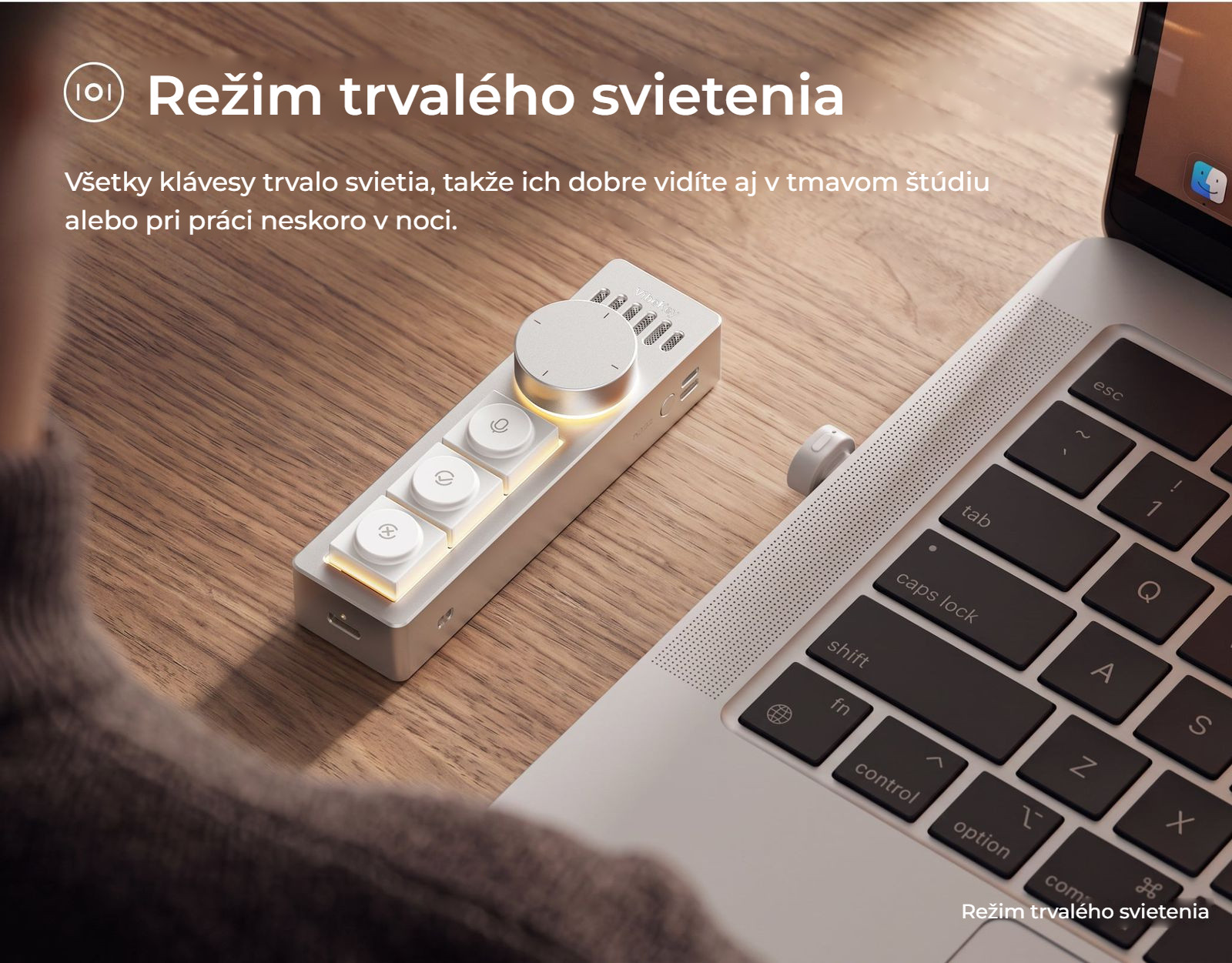 Ulanzi AU05 Vibe Key – Režim trvalého svícení