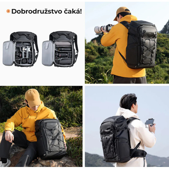Ulanzi AB01 TAI Outdoor Camera Backpack – Přepážky a pouzdra na míru