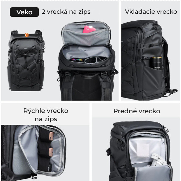 Ulanzi AB01 TAI Outdoor Camera Backpack – Kapsy tam, kde je potřebujete