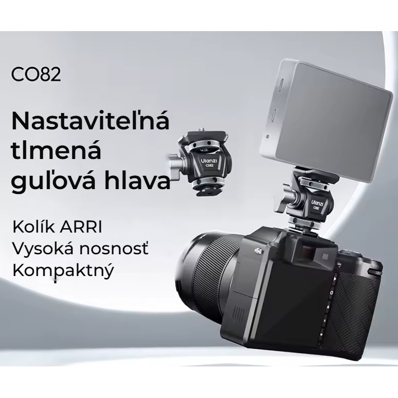 Ulanzi C082 kulová hlava – Kolík ARRI a nastavitelné tlumení