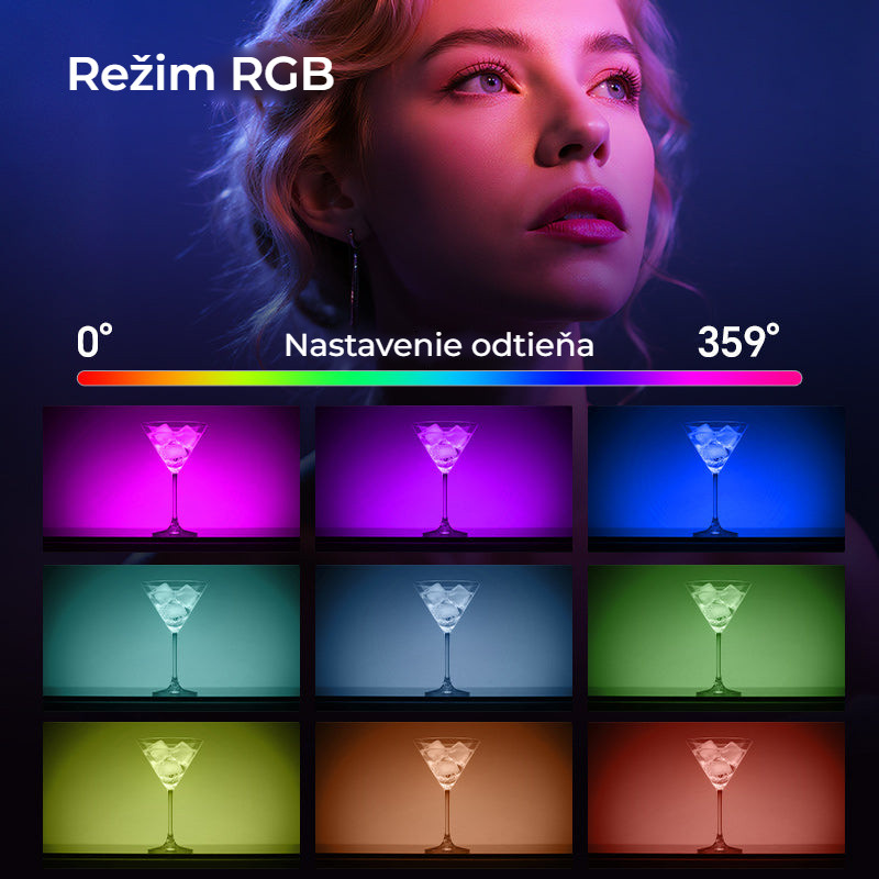 Ulanzi C01RGB 10W Pocket light – Režim RGB: plná barevná paleta