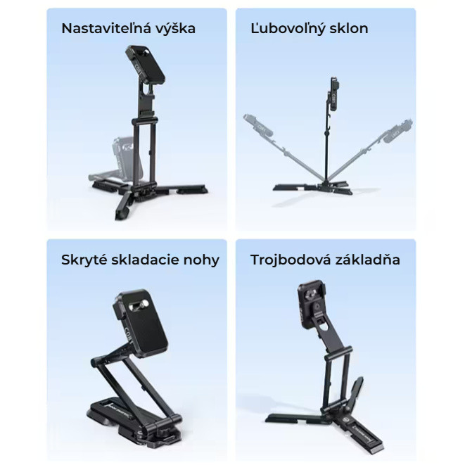 Ulanzi CO81 stojan pro fotoaparát – Výška, náklon a skládací nohy