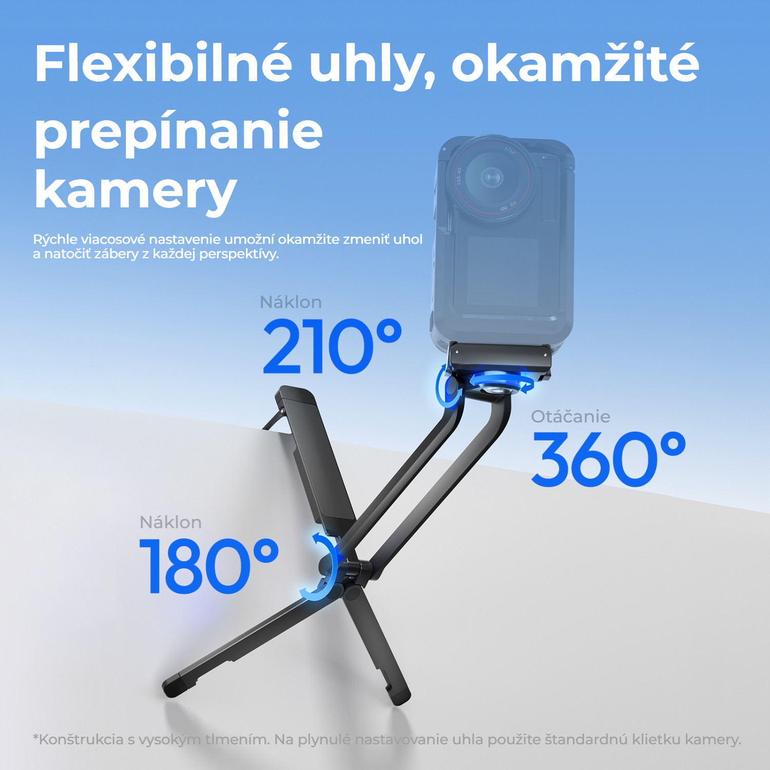 Ulanzi MA70 magnetický ministativ – Naklápění a otáčení