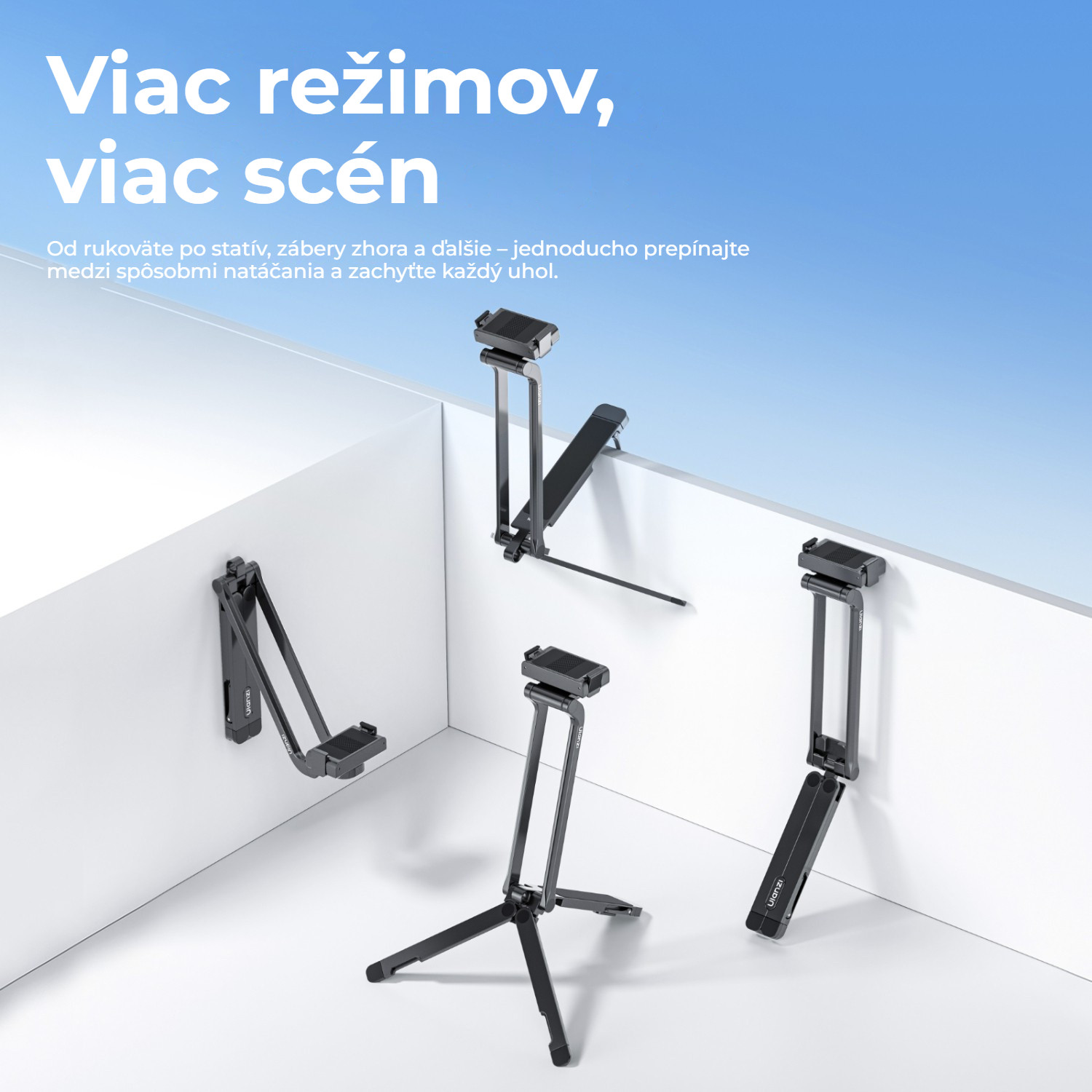 Ulanzi MA70 magnetický ministativ – Na výšku i na šířku