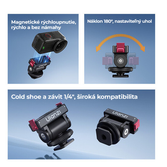 Ulanzi OA27 Quick Release Cold Shoe Mount – Cold shoe a závit 1/4″-20