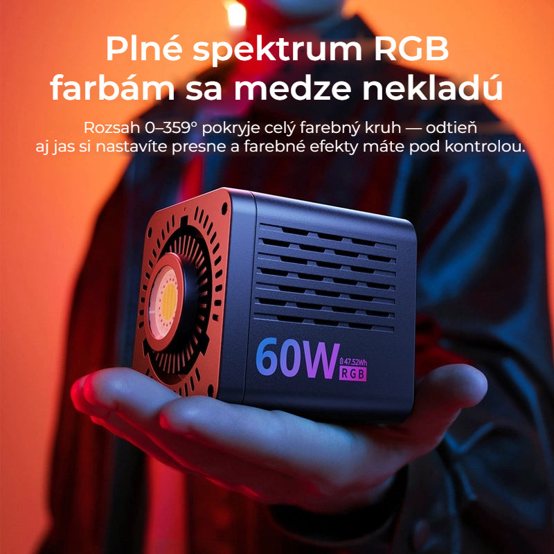 Ulanzi C60RGB COB LED světlo – Plné spektrum RGB