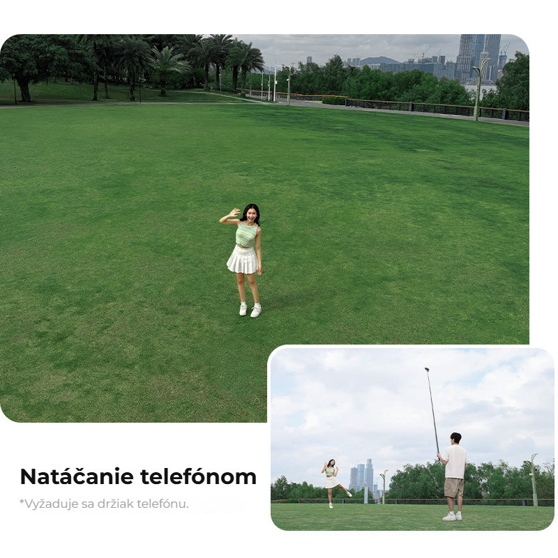 Ulanzi VL02 karbonová selfie tyč 2,7 m – Natáčení telefonem