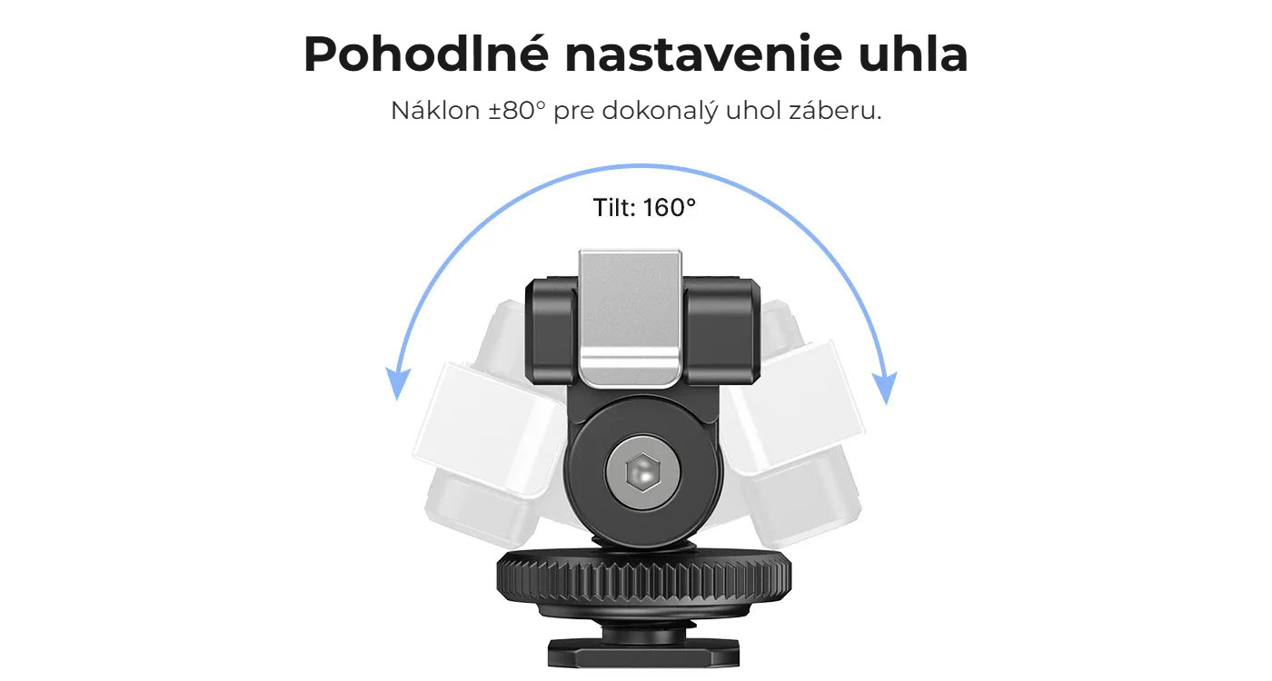 Ulanzi Cold Shoe Mount Adapter CA22 – Náklon 160° pro přesné záběry