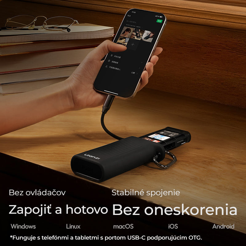 Ulanzi CR2 All-in-One Card Case (Starlight Gray) – Bez ovladačů, bez zpoždění