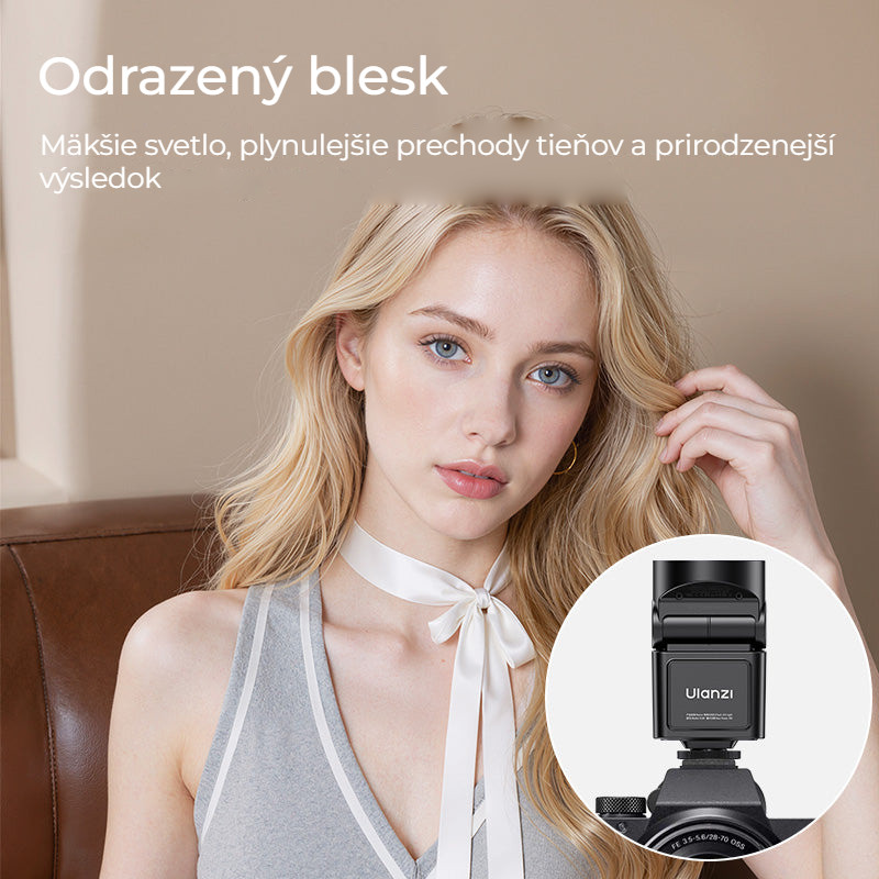 Ulanzi F16R blesk s LED světlem – Odražený blesk