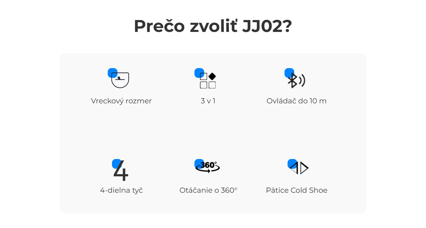 Ulanzi JJ02 stativ pro telefon s ovladačem – Šest důvodů, proč zvolit JJ02