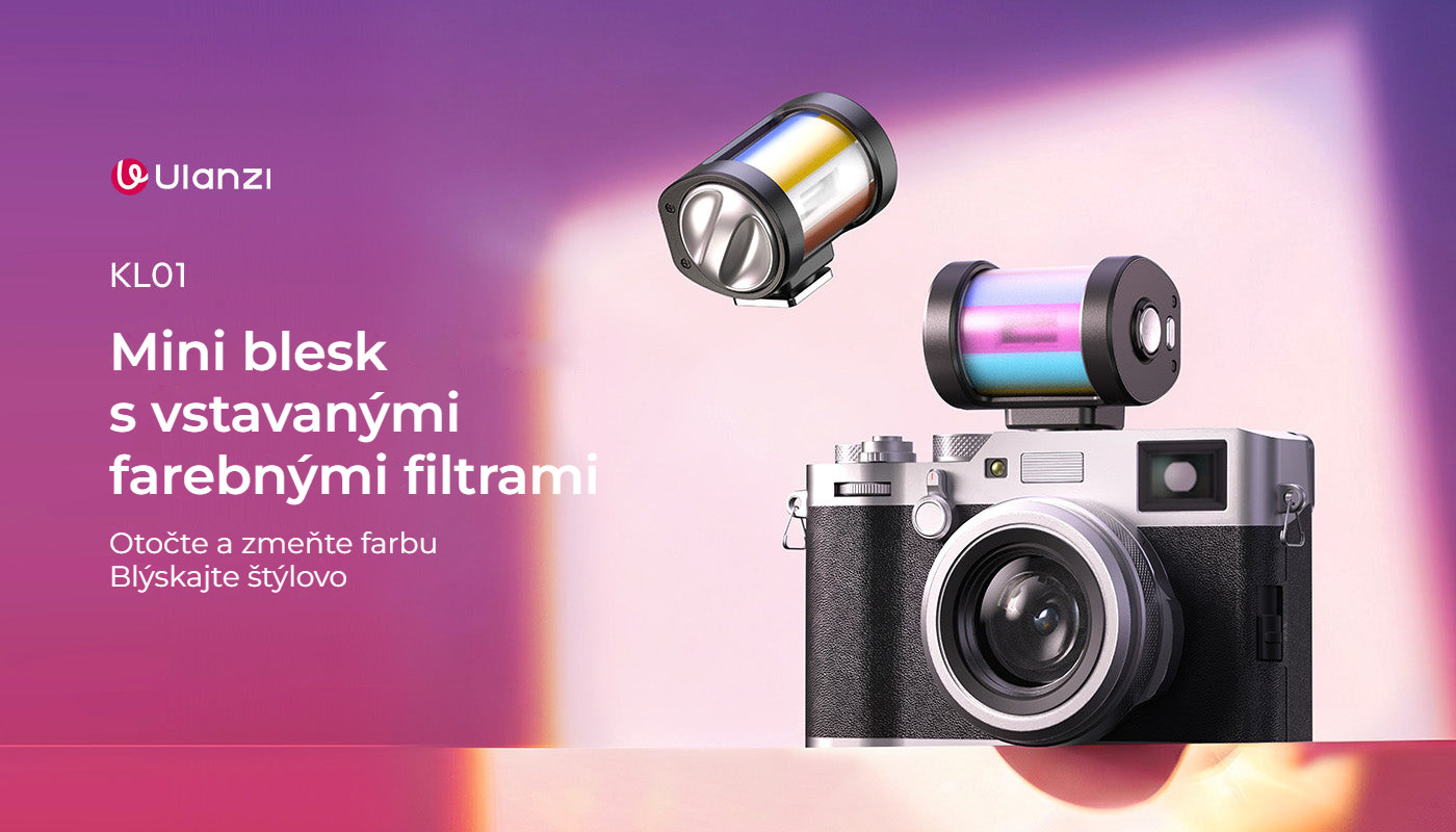 Ulanzi KL01 miniaturní blesk s barevnými filtry