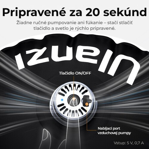 Ulanzi AL120 nafukovací LED světlo – Svítí zhruba za 20 sekund