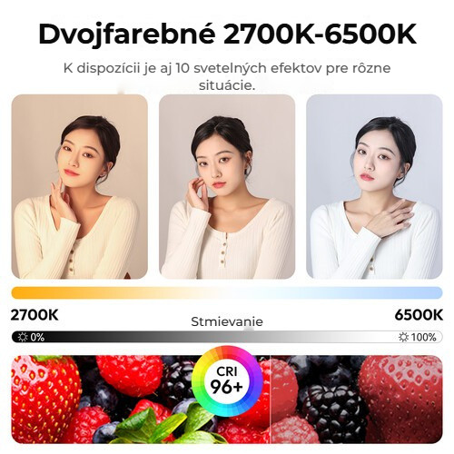 Ulanzi AL120 nafukovací LED světlo – Bi-color 2700–6500 K