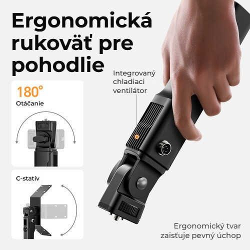 Ulanzi AL120 nafukovací LED světlo – Ergonomická rukojeť