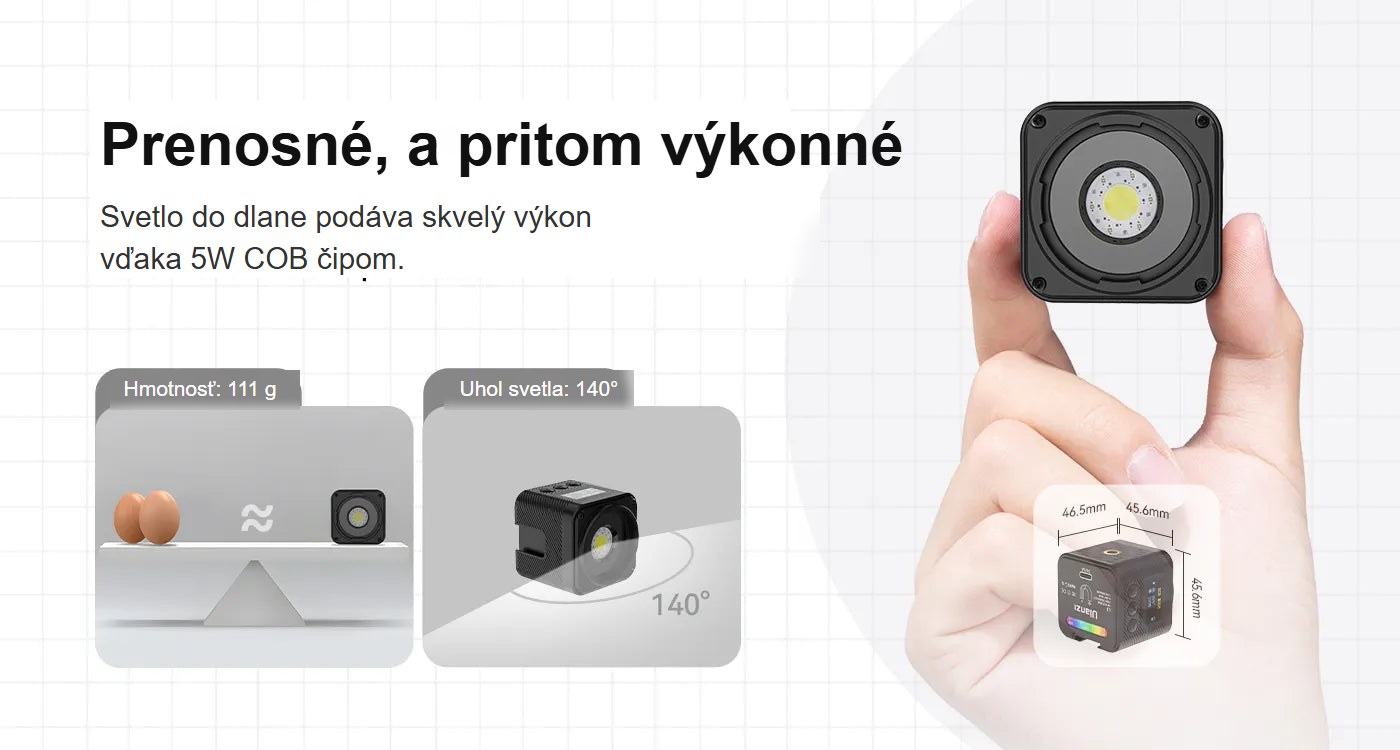 Ulanzi L3 RGB COB Fill Light – Přenosné, a přitom výkonné