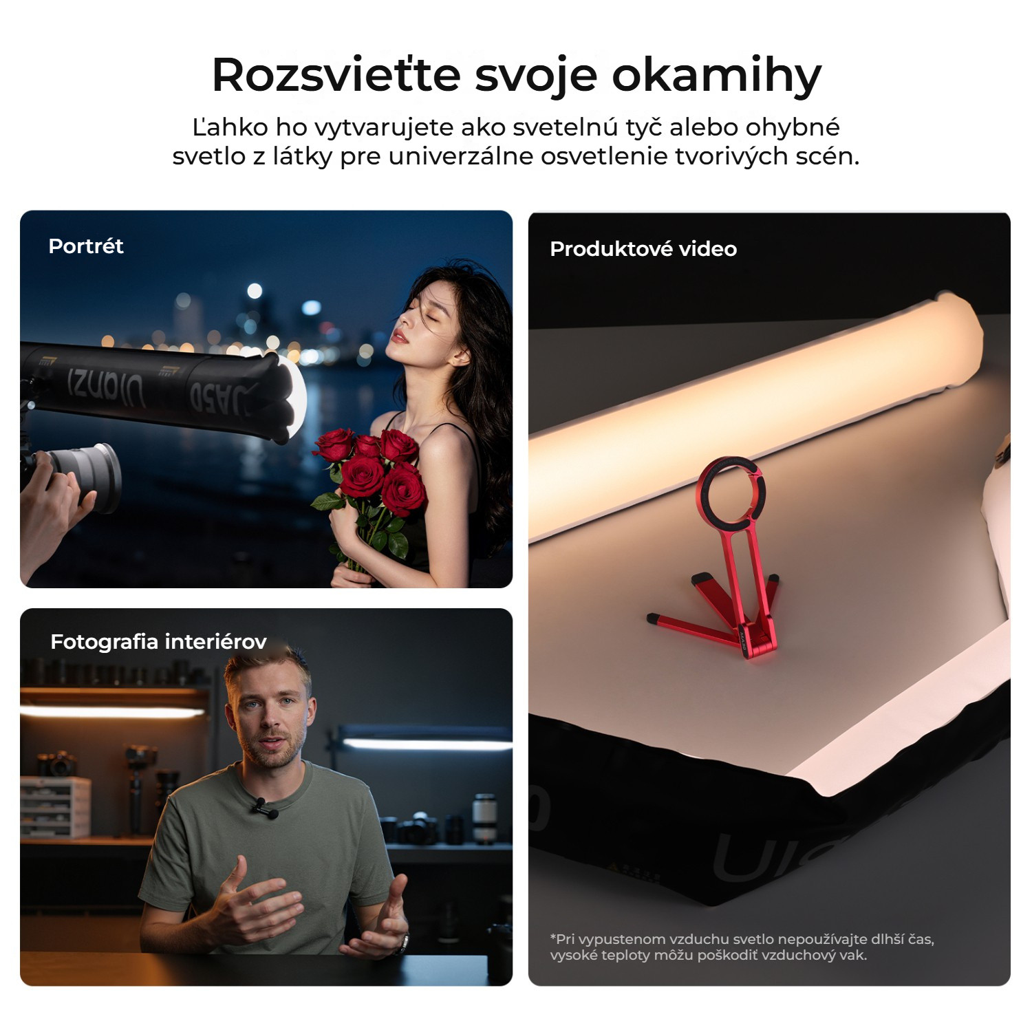 Ulanzi UA50 Air Tube Light – Světelná tyč nebo ohebné světlo