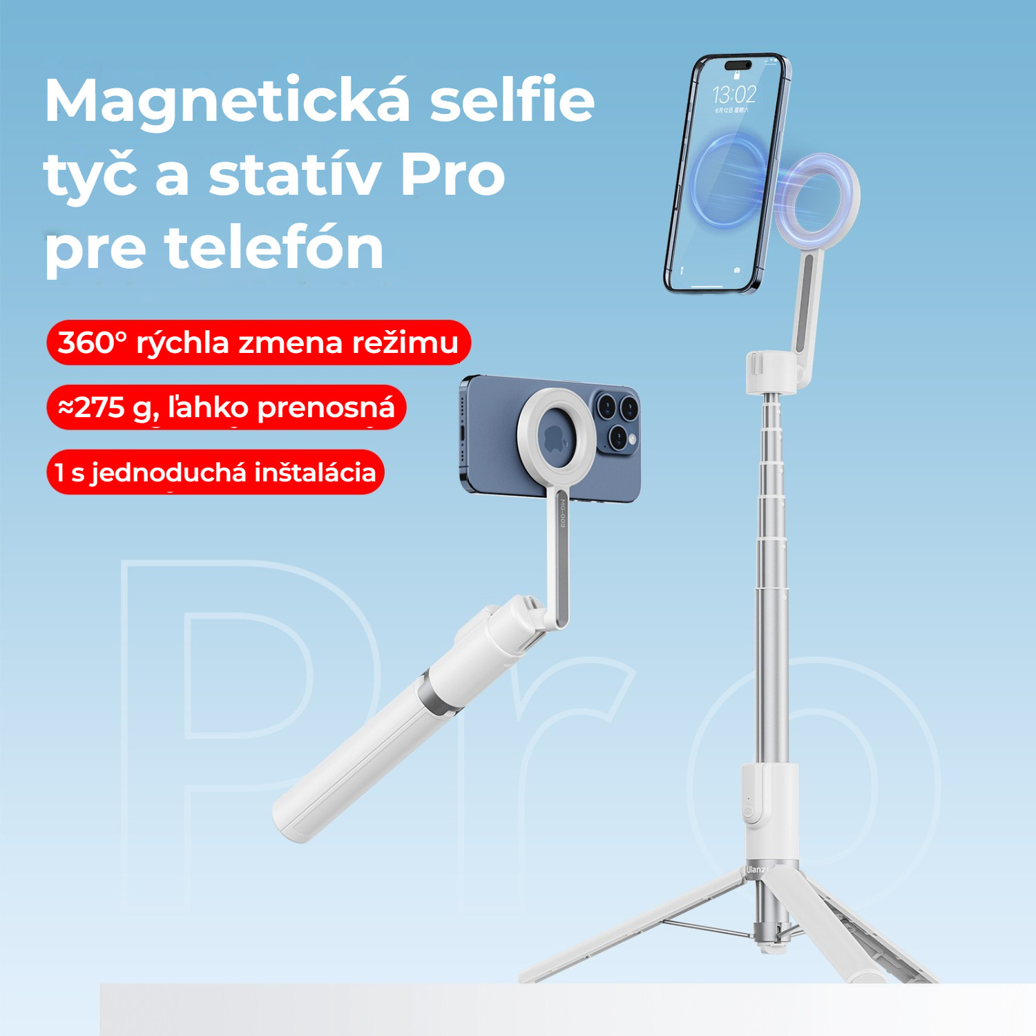 Ulanzi MG-003 Pro V3 bílý – Držák MagSafe otočný o 360°