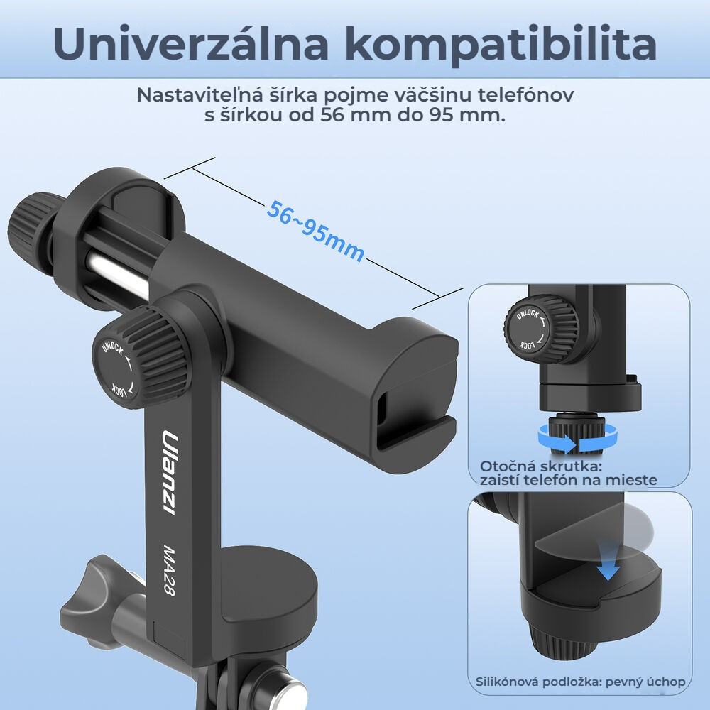 Ulanzi MA28 – Vidlice GoPro dole, svorka nahoře