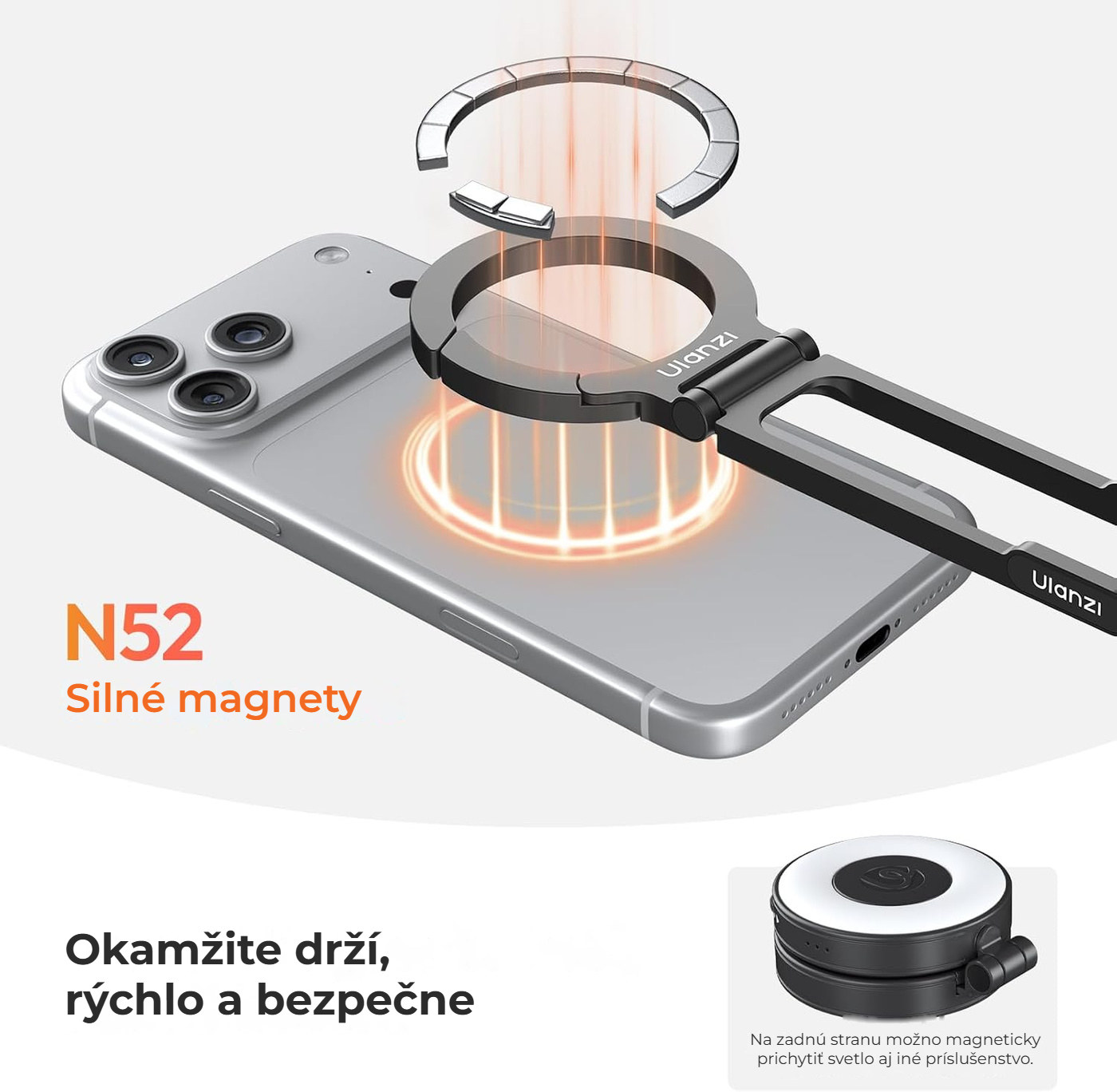 Ulanzi MA30S magnetický ministativ – Magnety N52 a MagSafe od 14 N