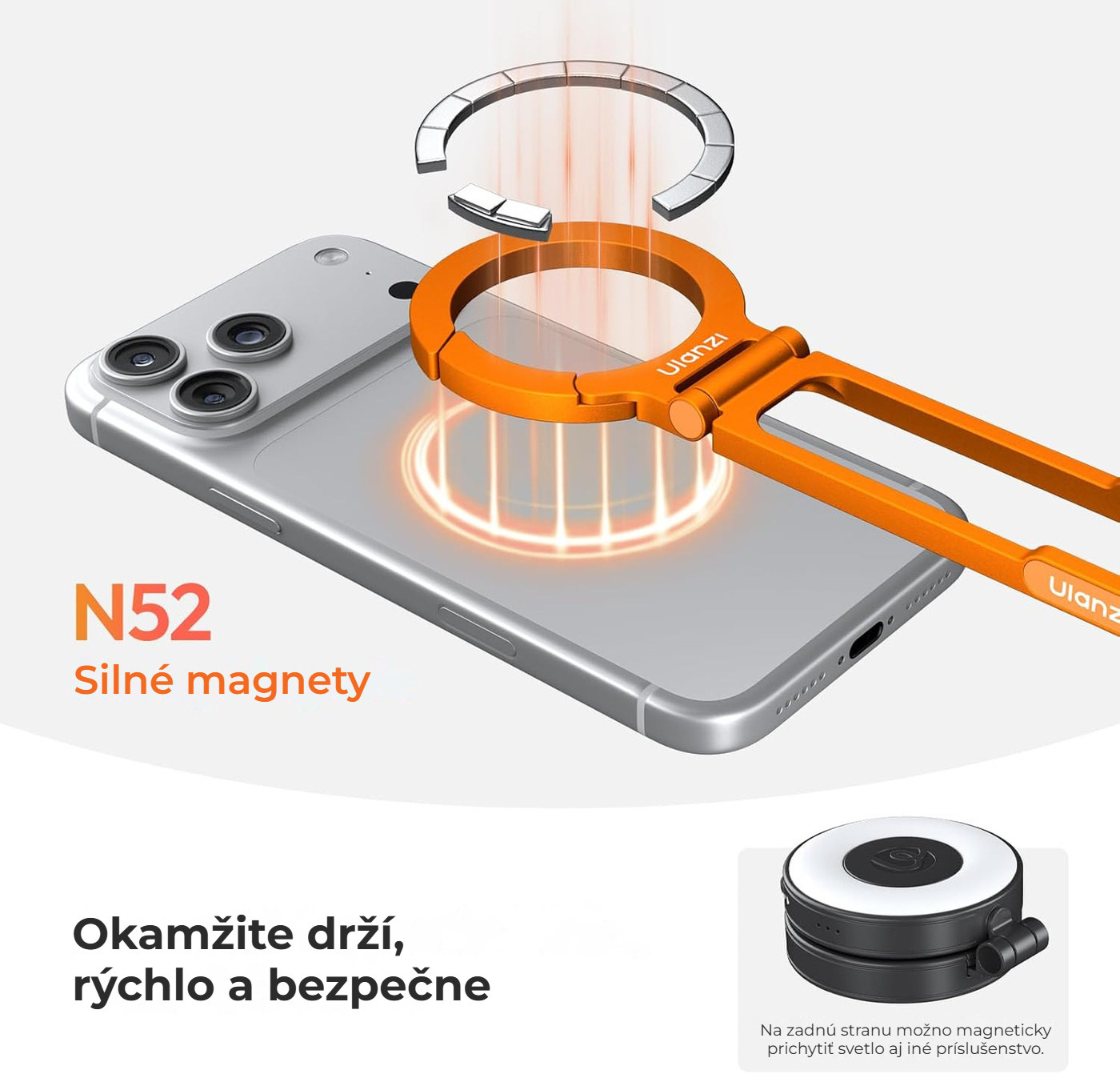 Ulanzi MA30S magnetický ministativ – Magnety N52 a MagSafe od 14 N