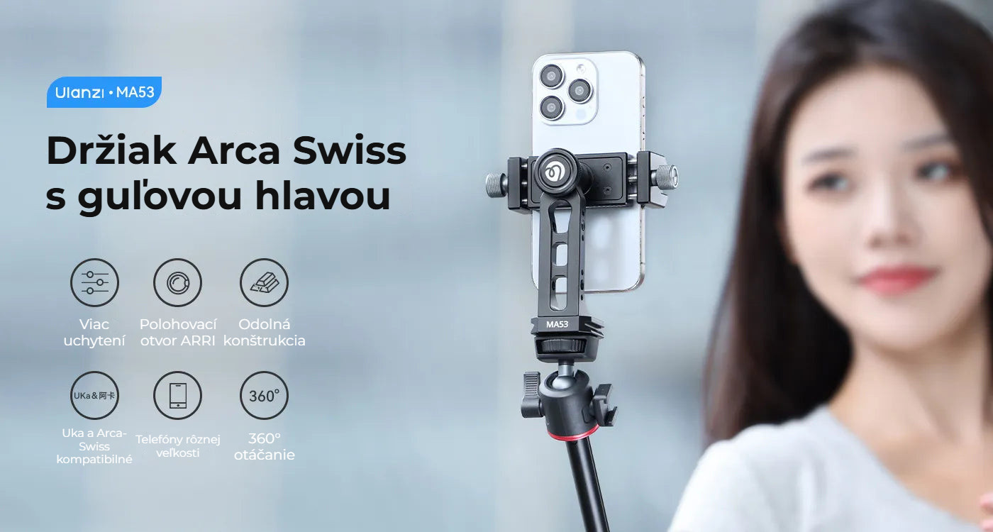 Ulanzi MA53 držák telefonu s kulovou hlavou