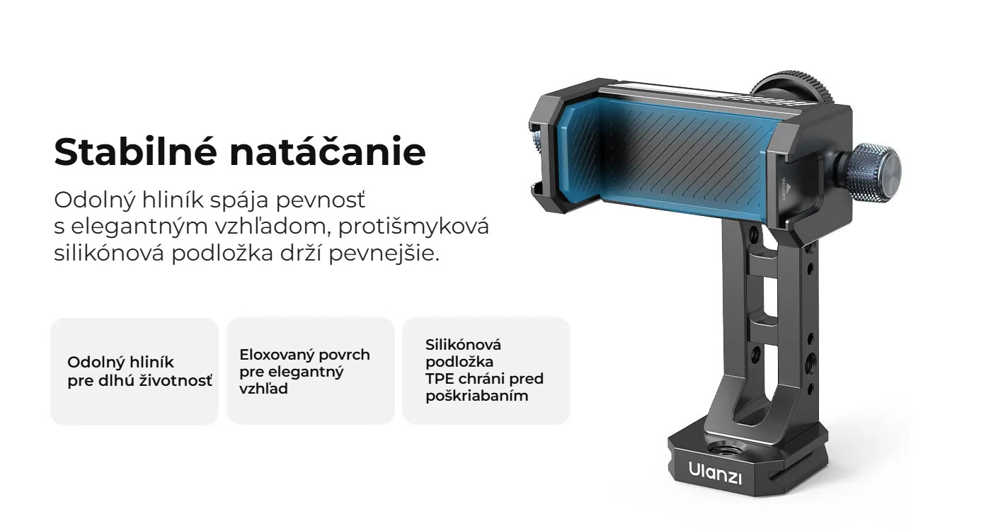 Ulanzi MA53 držák telefonu s kulovou hlavou – Stabilní natáčení