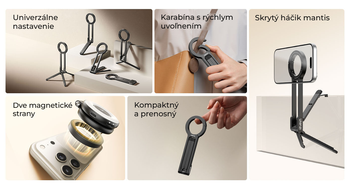 Ulanzi MA57 MagSafe stativ s karabinou – Vše podstatné na jednom místě
