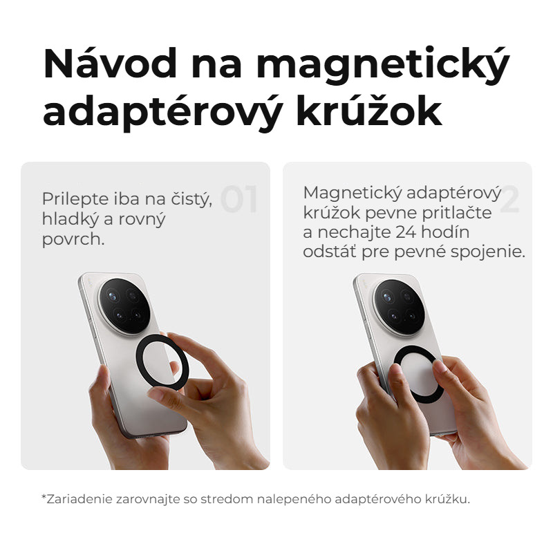 Ulanzi MT-44 M bílá – Jak nalepit magnetický kroužek