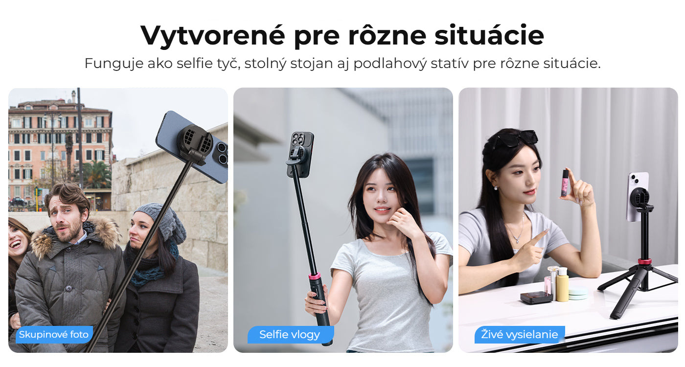 Ulanzi MT-84 mini stativ pro MagSafe – Pro různé situace