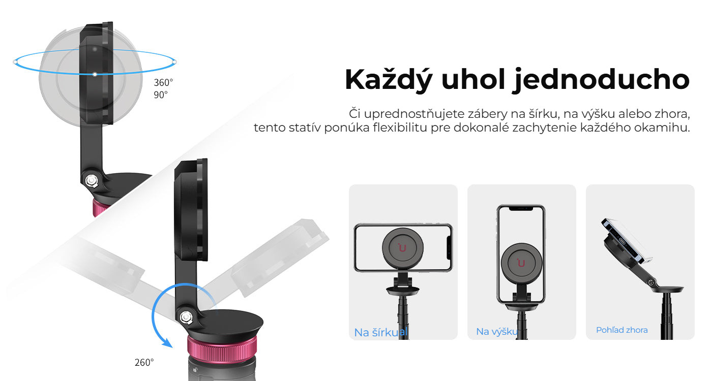 Ulanzi MT-84 mini stativ pro MagSafe – Každý úhel snadno
