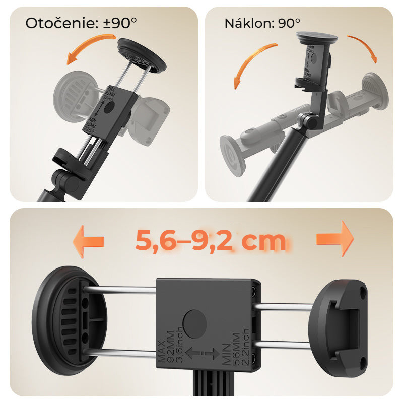 Ulanzi MT86 automatický stativ, černý – Pro telefony o šířce 5,6–9,2 cm