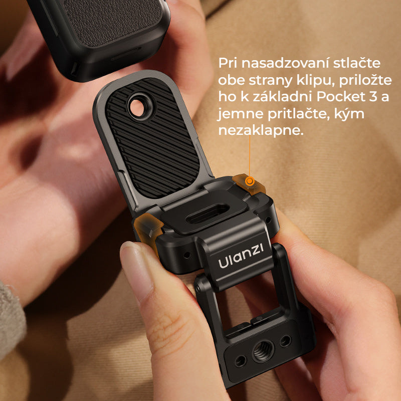 Ulanzi PK16 magnetická základna pro DJI Osmo Pocket 3 – Nasazení jedním stiskem