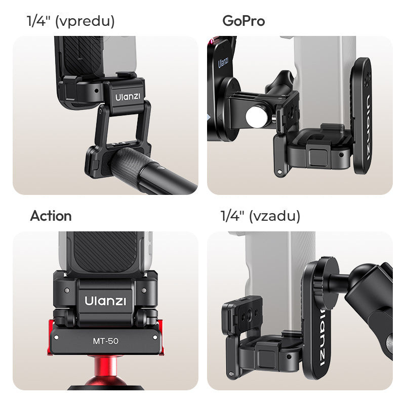 Ulanzi PK16 magnetická základna pro DJI Osmo Pocket 3 – Více závitů 1/4″-20