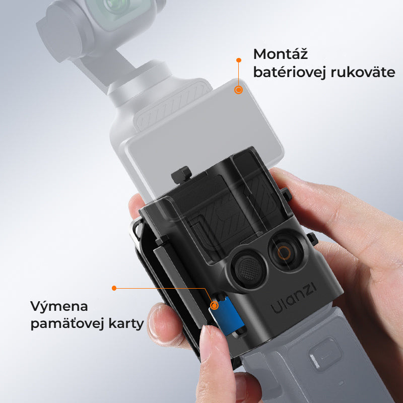 Ulanzi PK15 magnetický držák pro Pocket 3 – Paměťová karta a rukojeť volné