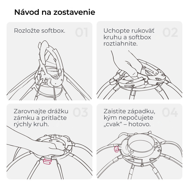 Ulanzi FOLD QS80 softbox 80 cm Bowens – Jak softbox rozložit