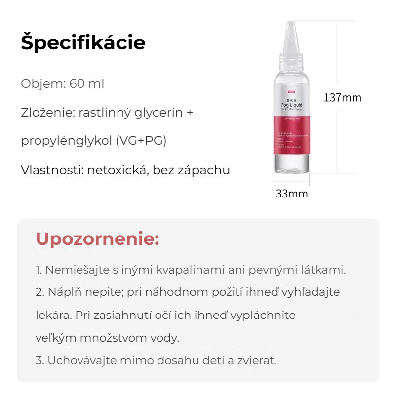 Ulanzi Fog Juice 60 ml – Parametry a bezpečné použití